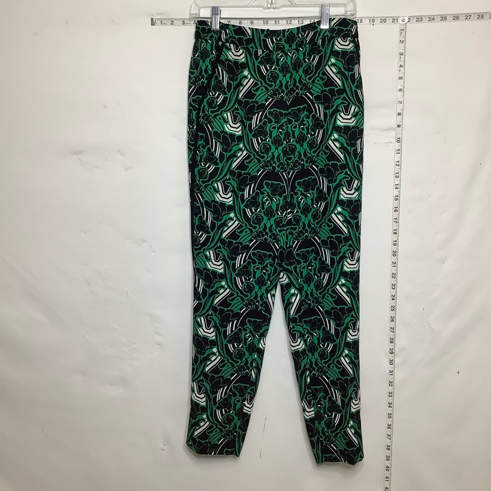 J.crew Green and Black Patterned Pants